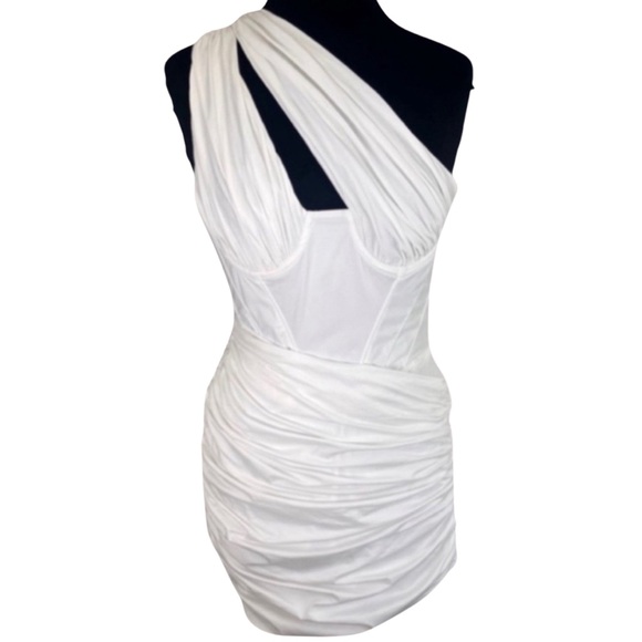 'Clementine' White Cut Out Mini Dress -L *95 - Picture 3 of 13